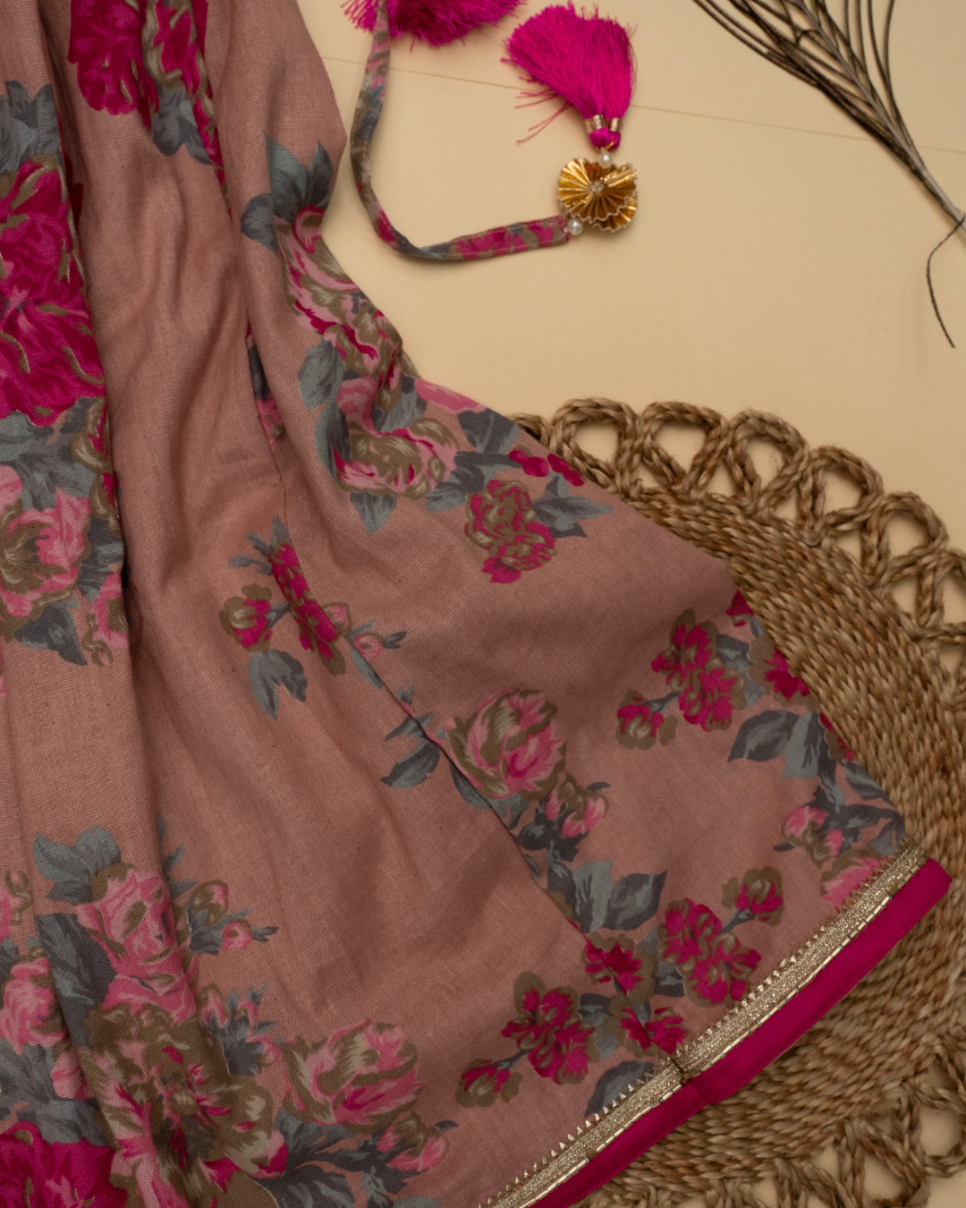 Gul Girls Peach Blossom Lehenga Set