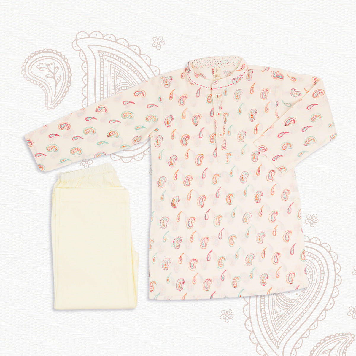 Buta Print Kurta Pajama Set - Firky