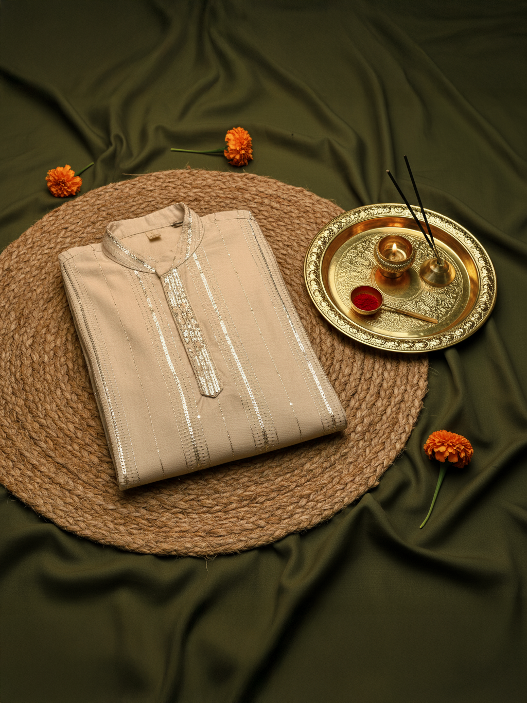Jugnu Ivory Kurta Set