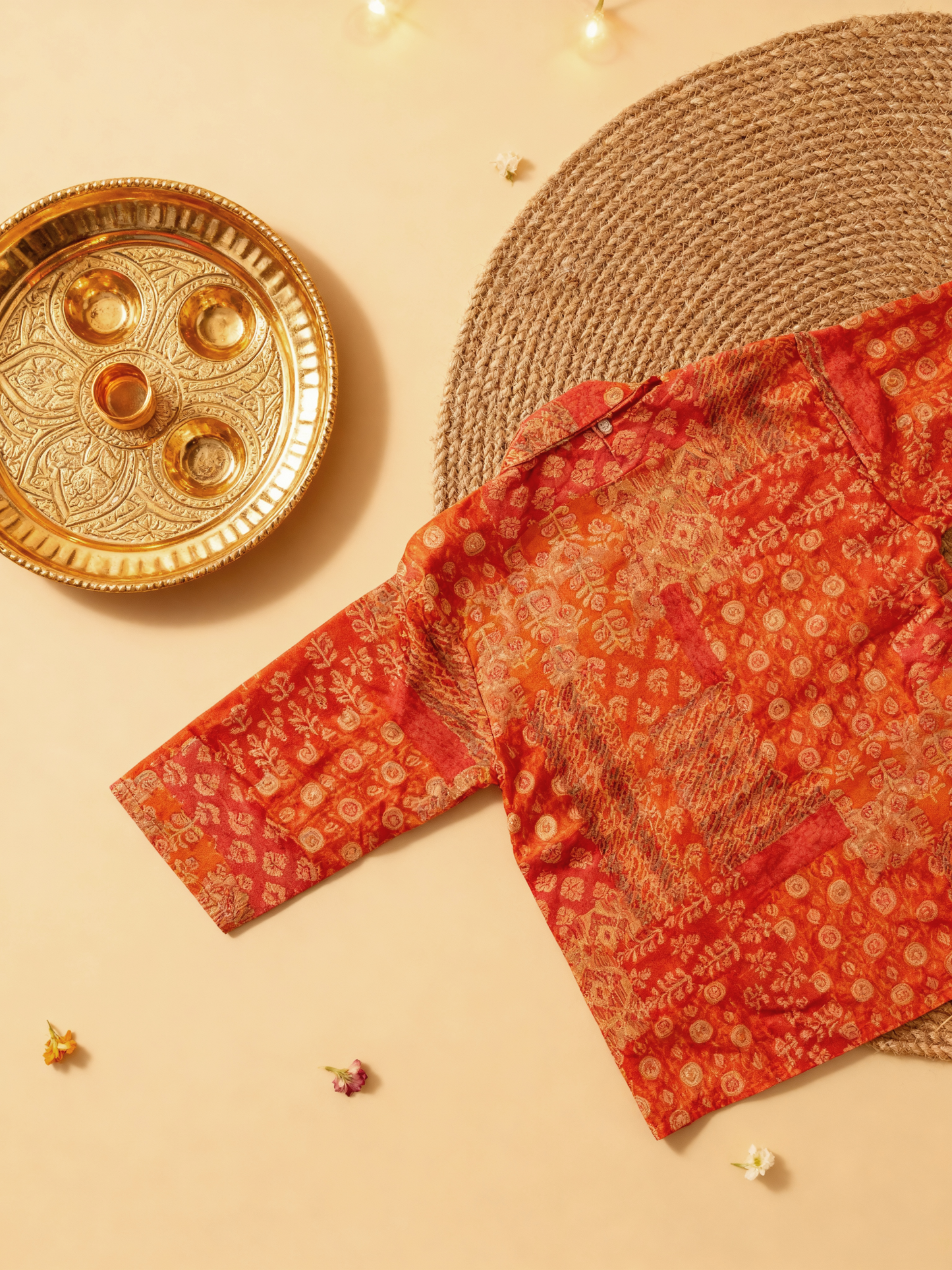 Jugnu Infant Saffron Kurta Set