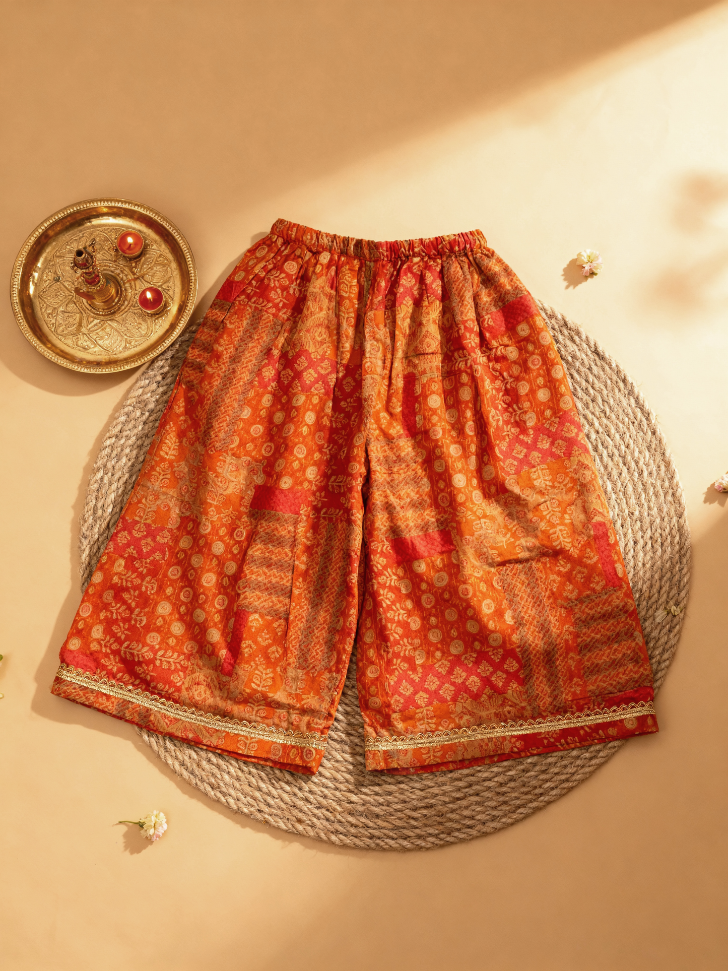 Jugnu Saffron Neck Tie Dress