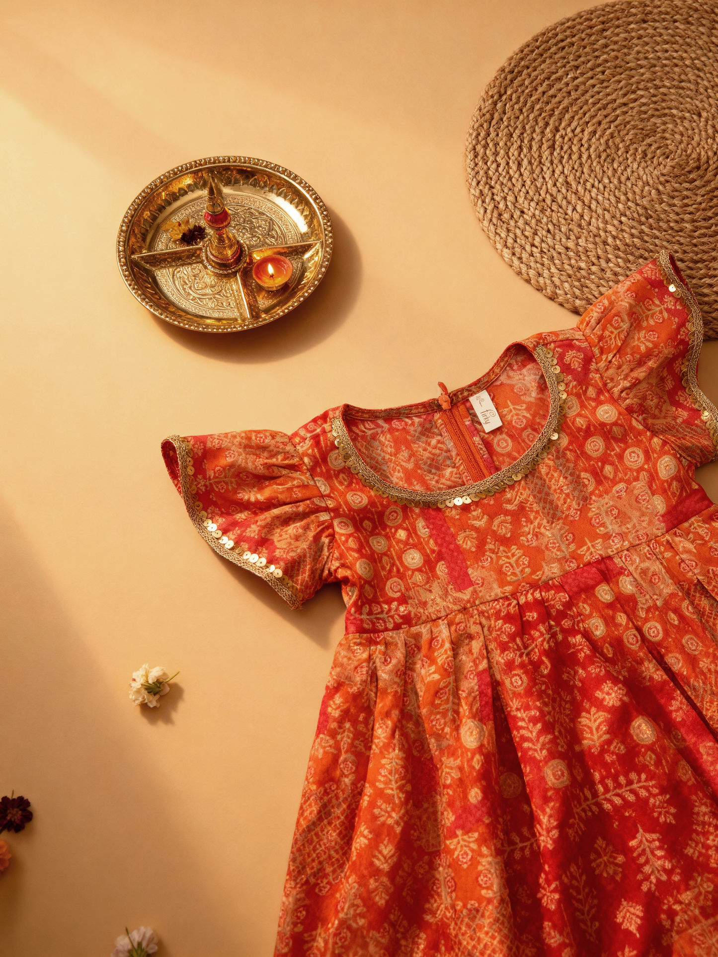 Jugnu Infant Safforn Dress