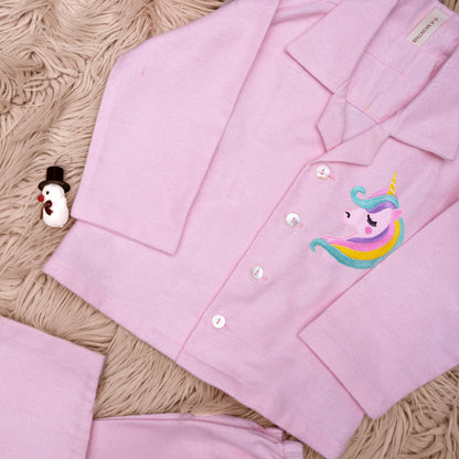 Girls Unicorn Warm Night Suit