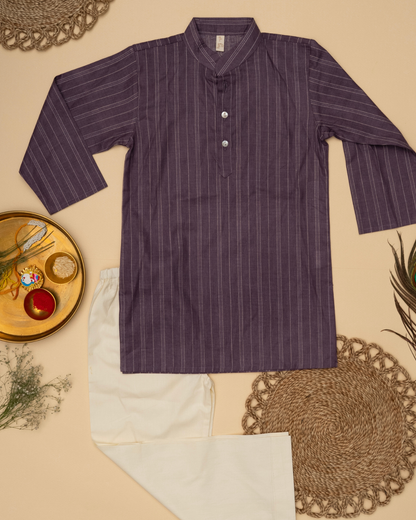 Gul Mauve Kurta Bandi Set