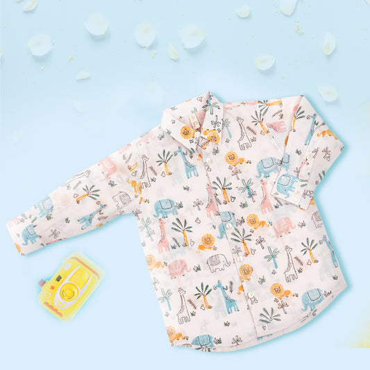 Jungle Safari Boys Collar Shirt - Firky