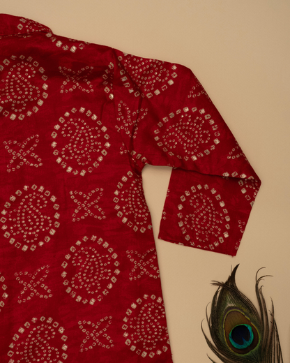 Gul Cherry Red Kurta Set