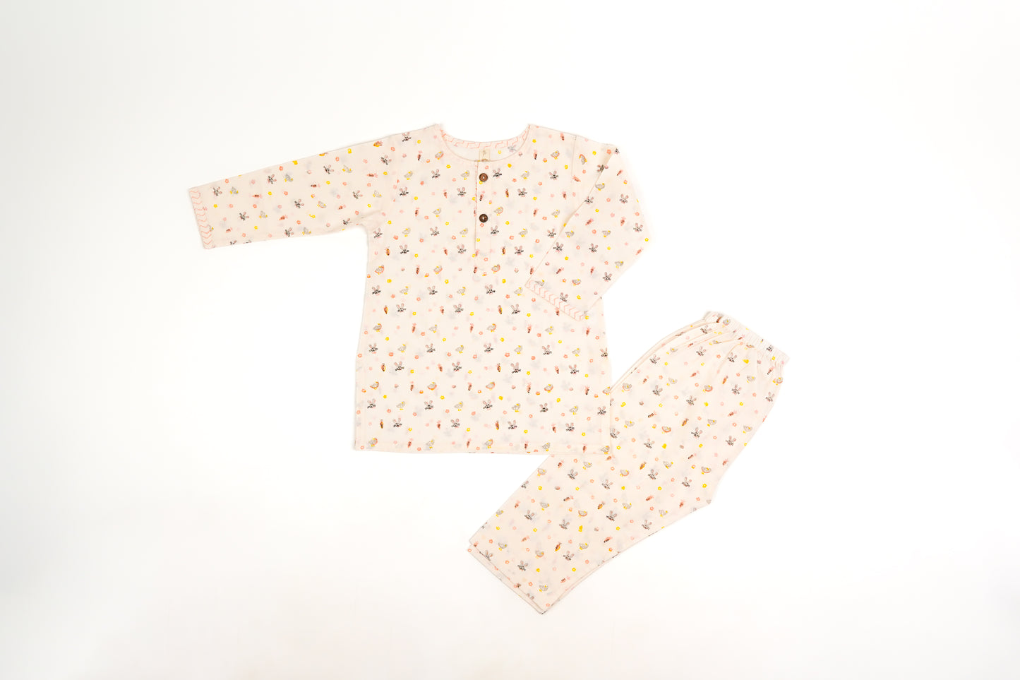 Bunny & Carrot Print Night Dress - Firky