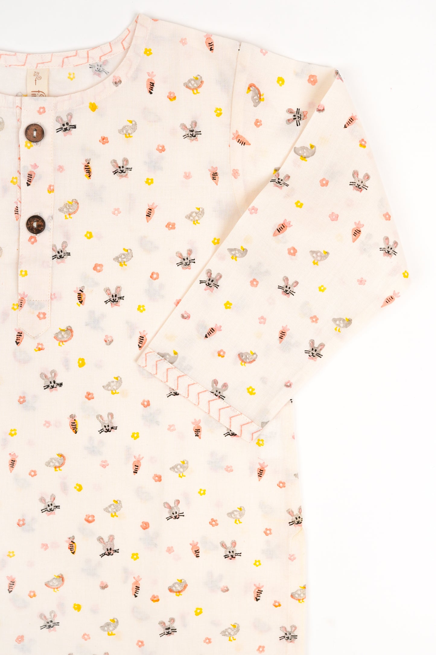 Bunny & Carrot Print Night Dress - Firky