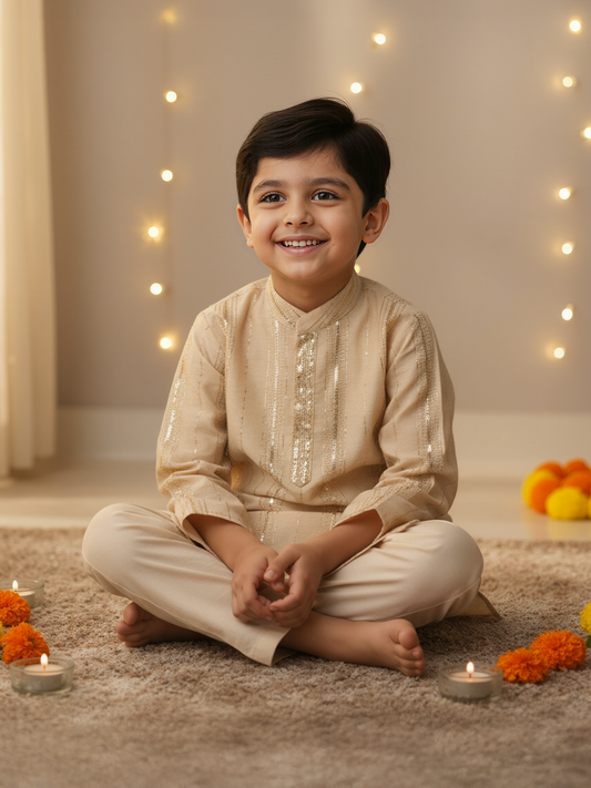 Jugnu Ivory Kurta Set