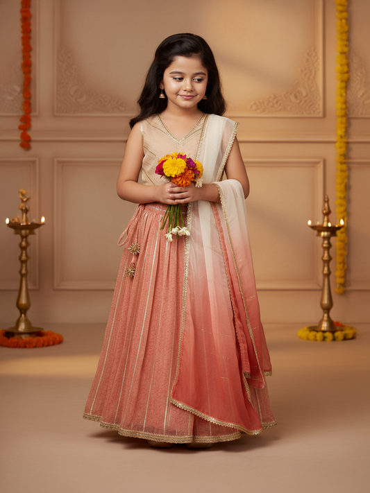 Jugnu Ivory Lehnga Set