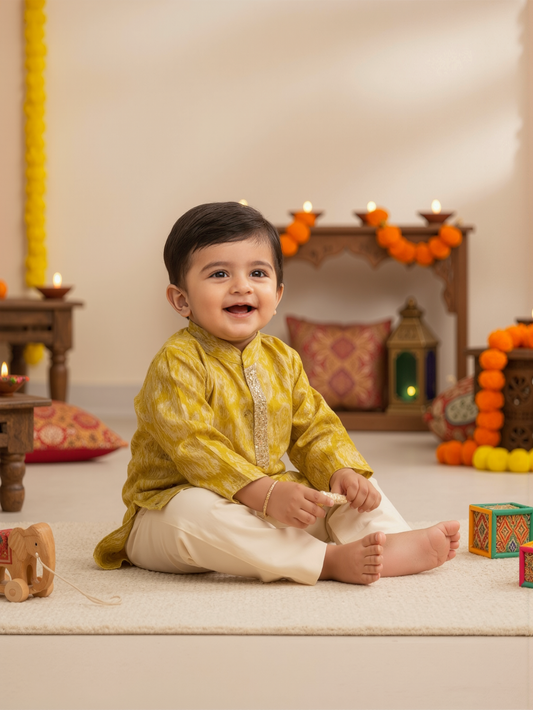 Jugnu Infant Lime Kurta Set