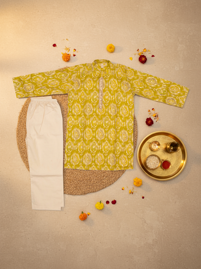 Jugnu Lime Kurta Set