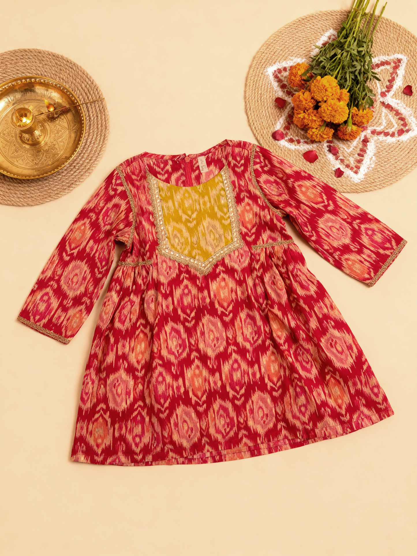 Jugnu Girls Hot Pink Dress