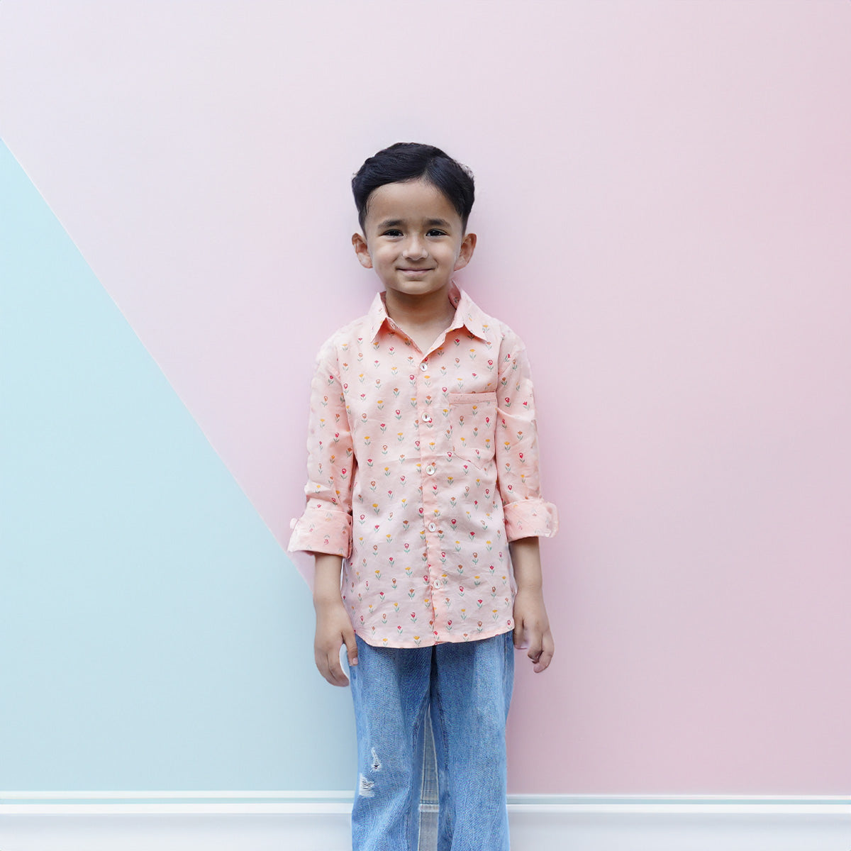 Rose Buds Collar Shirt